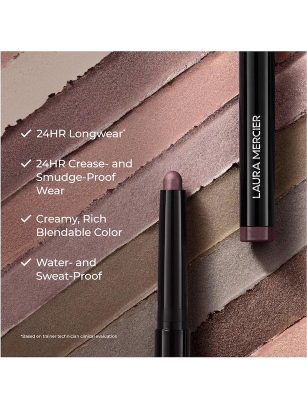 Laura Mercier Crease & Smudge Proof 24HR Shadow Liner Caviar Stick - Raspberry - Picture 6 of 7